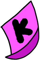sticky note with K logo